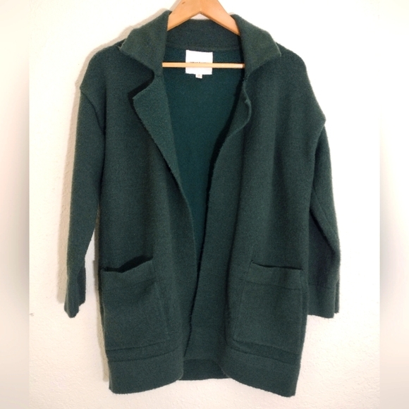 Thread & Supply Open Front Cardigan Coat Green - Picture 2 of 6